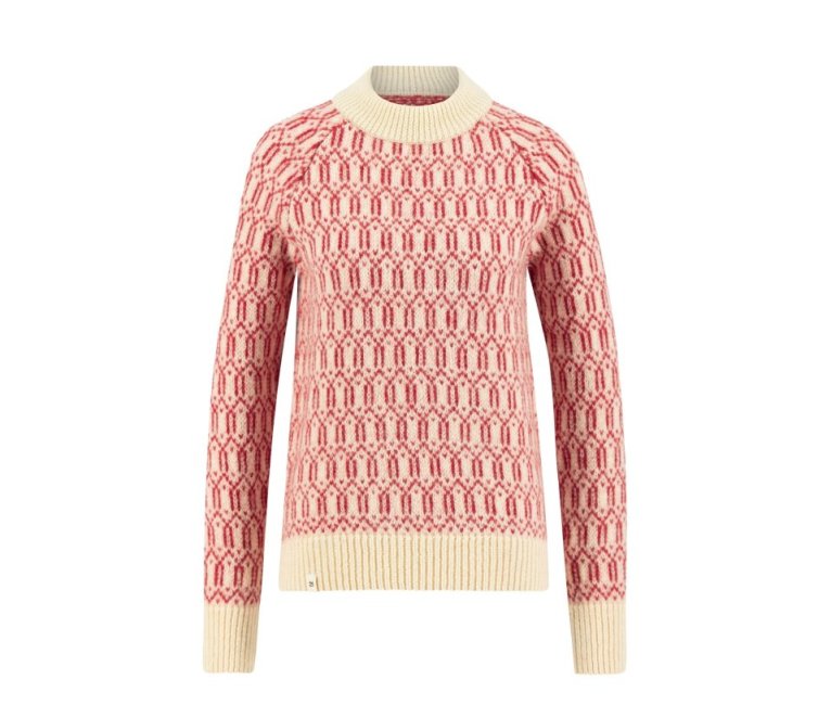Ulvang Echo Mock Neck Sweater - Off White Chilli Pepper 