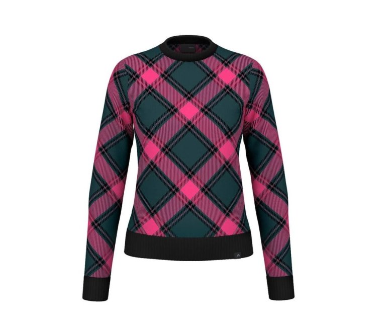 Head Carla Pullover Merino peysa - Dark teal / Dark pink