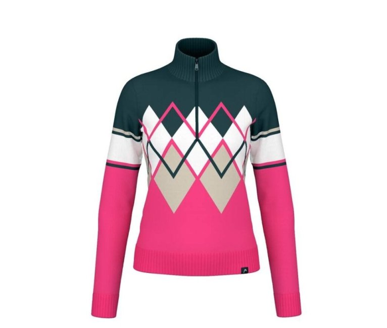 Head Coco Pullover Merino Peysa - Dark teal / Dark pink 