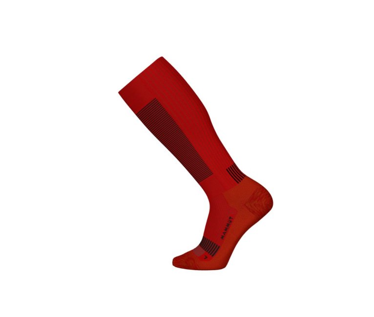 Mammut Mountaineering Compression Knee Socks - Red Black