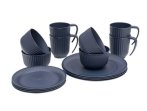 Outwell Delish 4 Person Dinner Set Navy Night